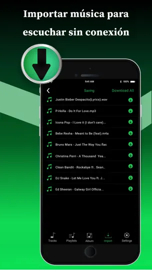 Captura de pantalla de Offline Musica Sin Internet en iPhone 5