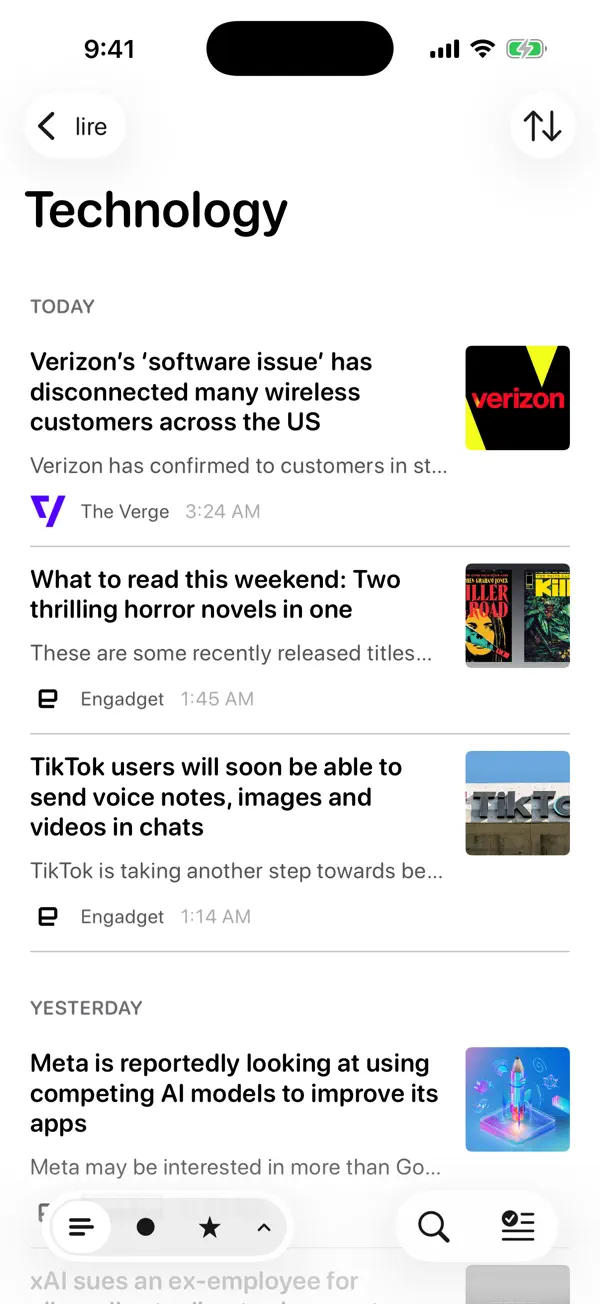 #3. lire: RSS Reader (iOS) Bởi: Kunal Sood