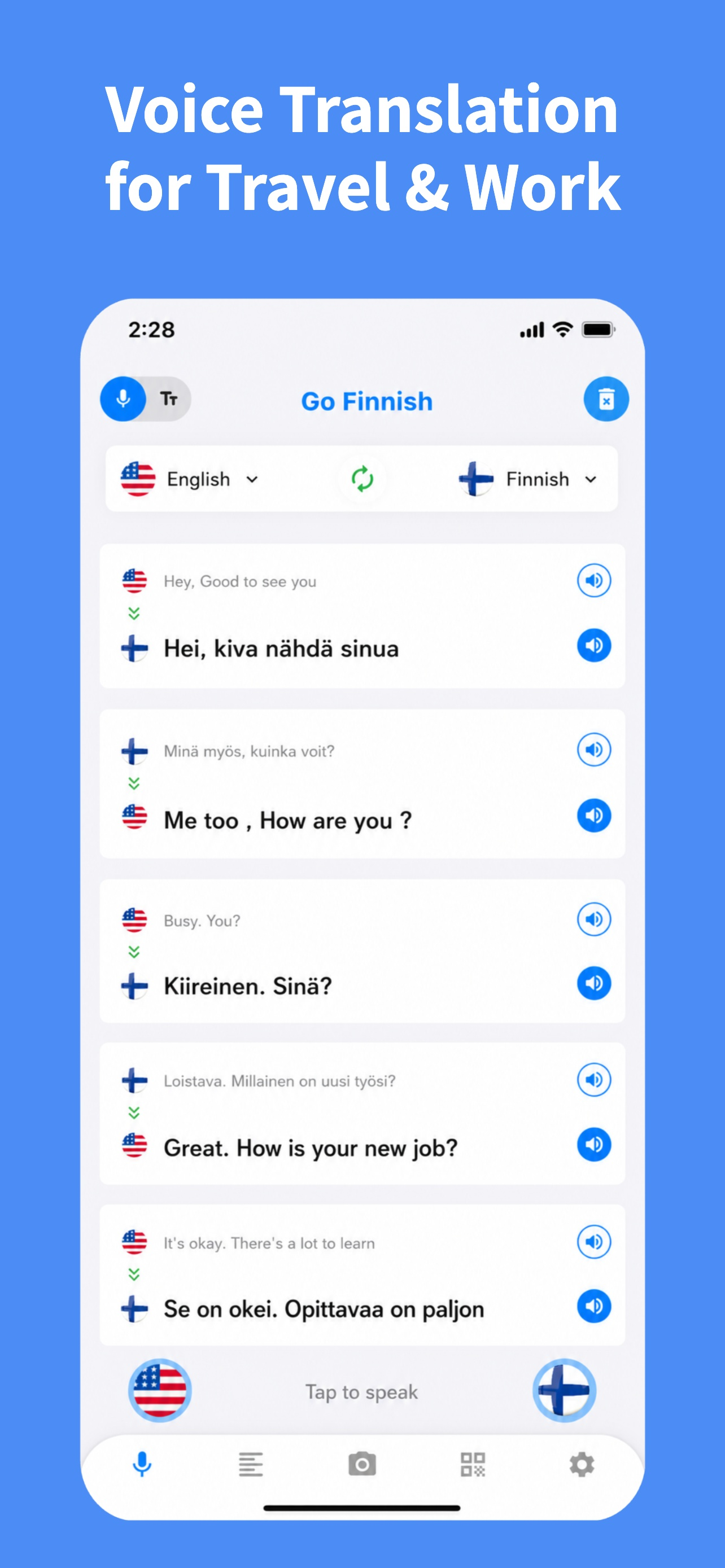 Finnish Translator: Voice screenshot 2