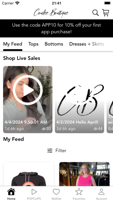 Coulee Boutique Screenshot