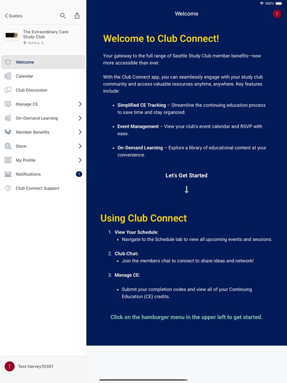 SSC Club Connect iPad screenshot 1 - Business app