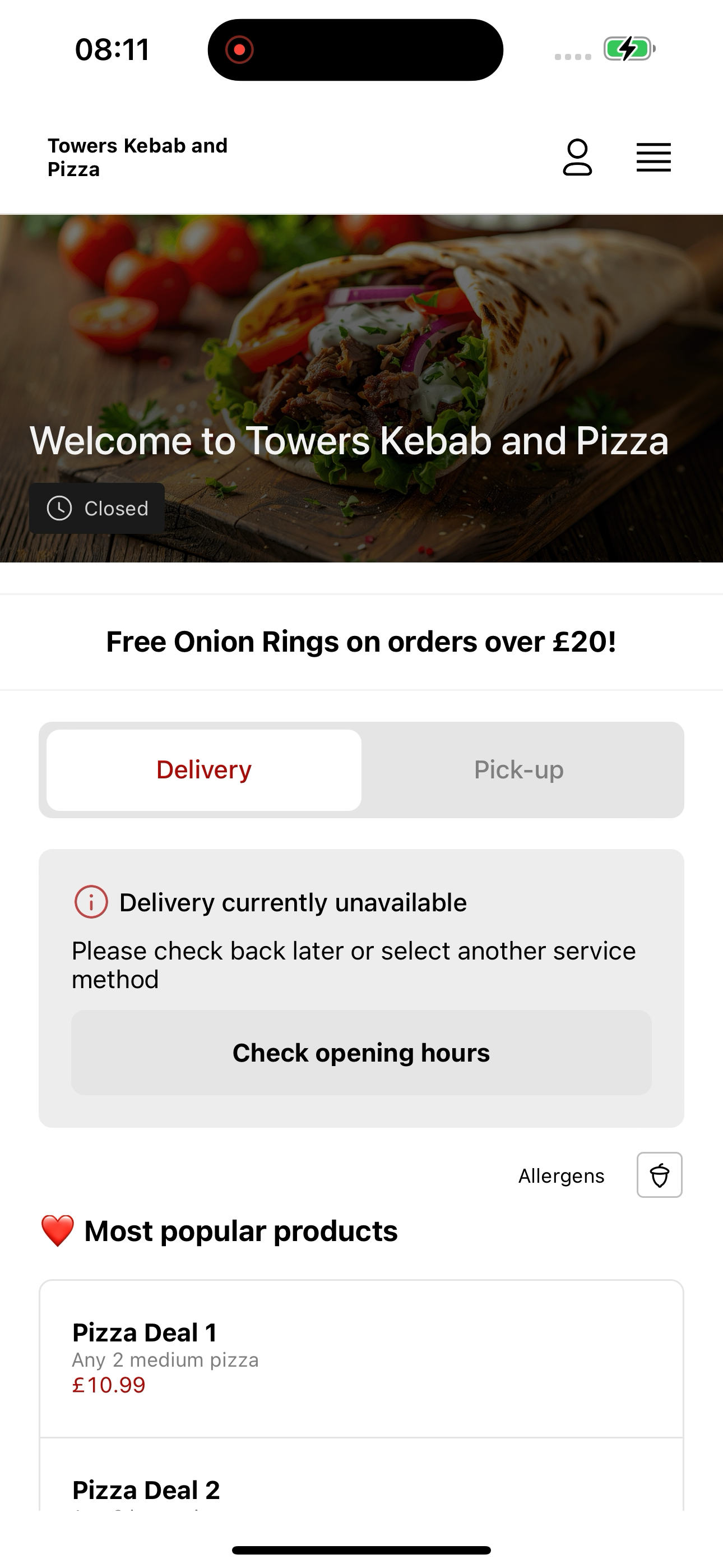 Towers Kebab and Pizza screenshot 6