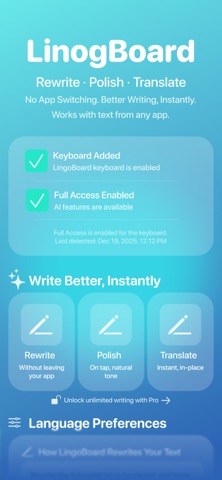 LingoBoard: AI Reply Keyboard Screenshot 1 of 4