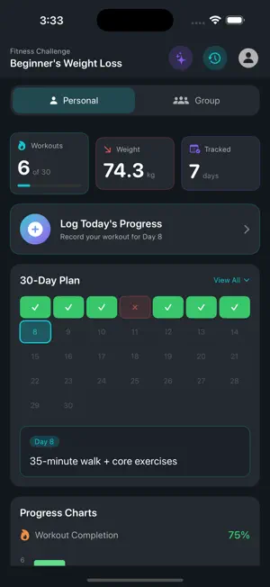 30-Day Fitness Challenger screenshot 1