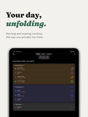 Hazlo: Habit Tracker & Streaks iPad screenshot