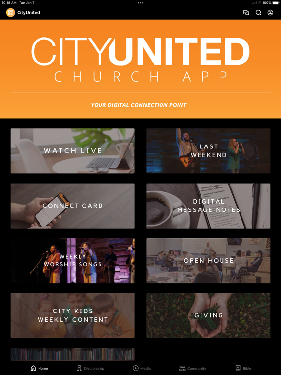 CityUnited.church App iPad screenshot 1 - Education app
