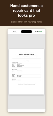 Luthier Repair Card Screenshot 1 of 6