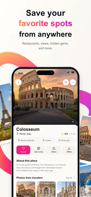 Pictoura: Travel Map & Planner screenshot 3