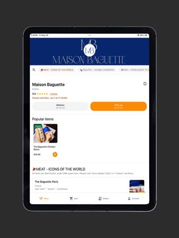 Maison Baguette iPad screenshot