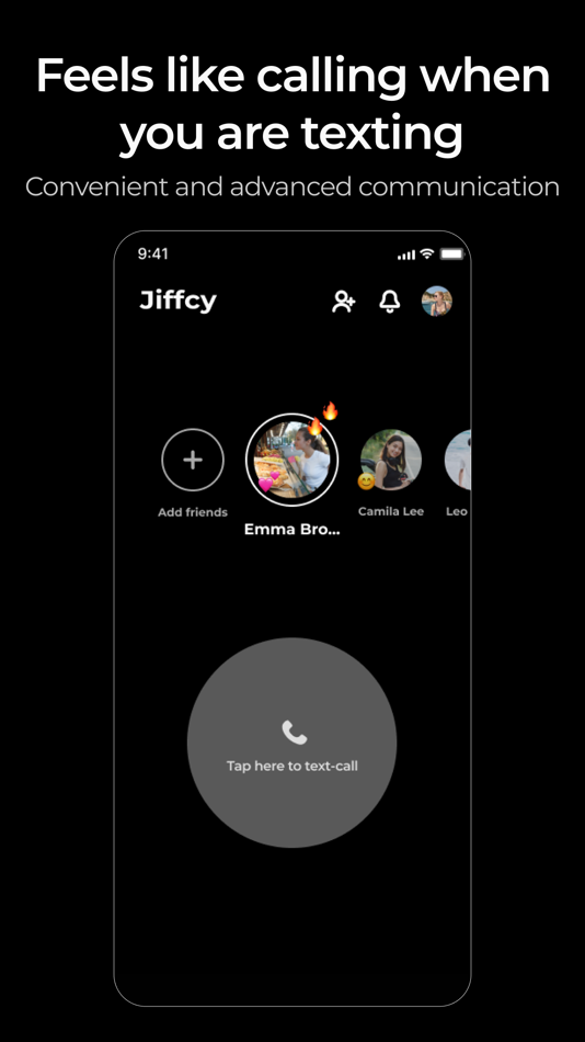 #1. Jiffcy - call-like texting app (iOS) 由: Anaguma Inc.