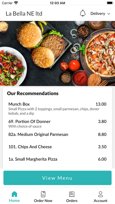 La Bella Pizzeria. Screenshot