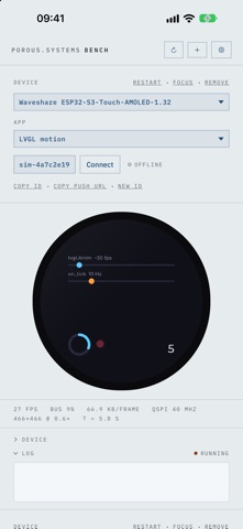 porous.systems Bench screenshot 3