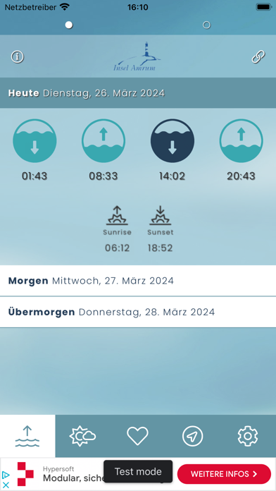 Screenshot #2 pour Nordsee Gezeiten & Wetter