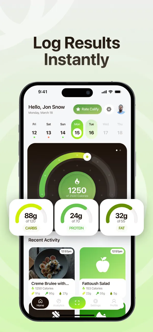 Screenshot #2 pour AI Calorie Counter & Recipes
