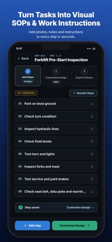 Quick SOP: Work Instructions iPhone screenshot