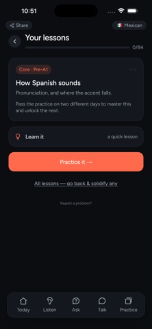 Native-ish: Spanish Lessons iPhone screenshot