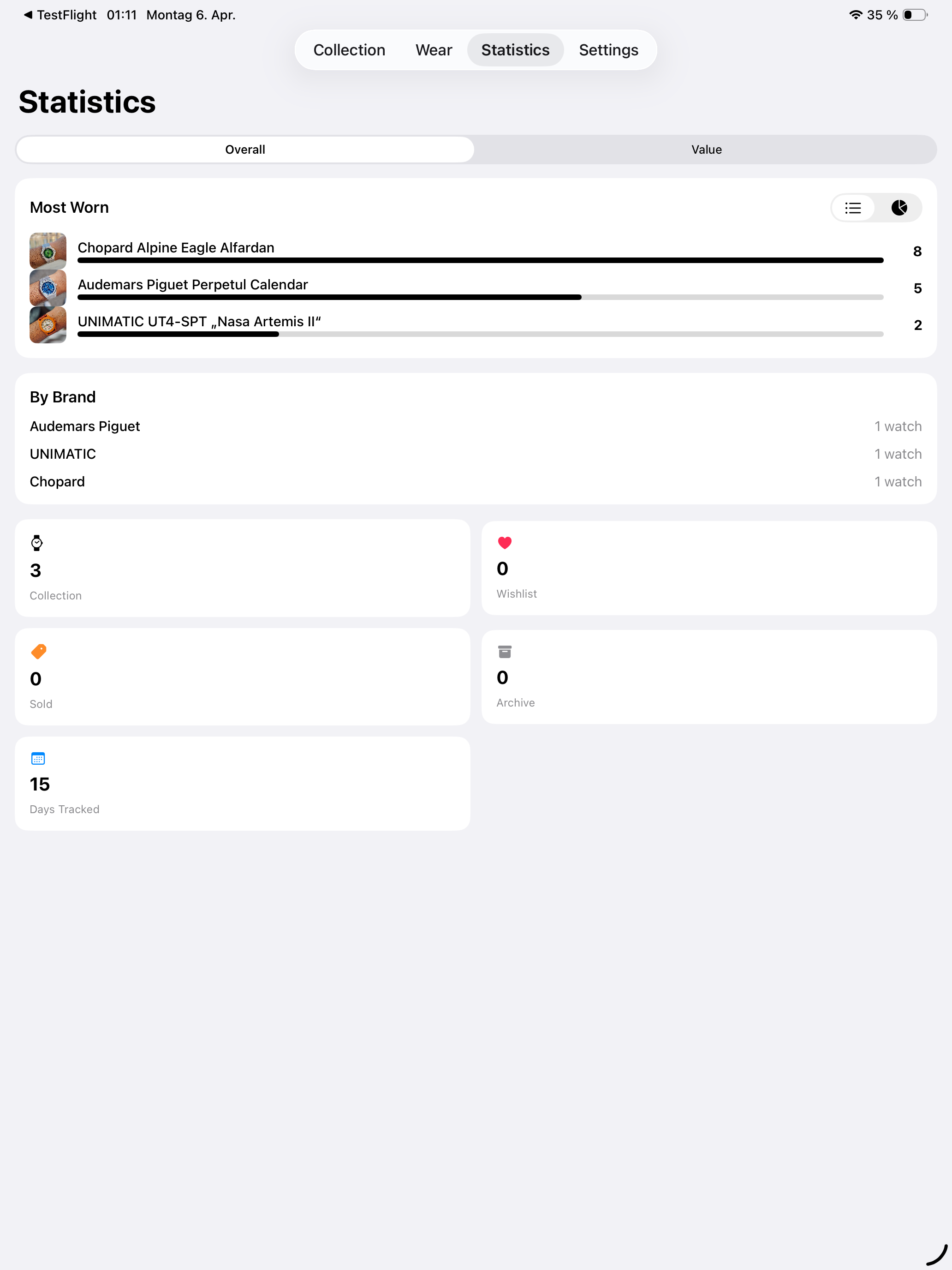 WatchGrid - Watch Tracker
