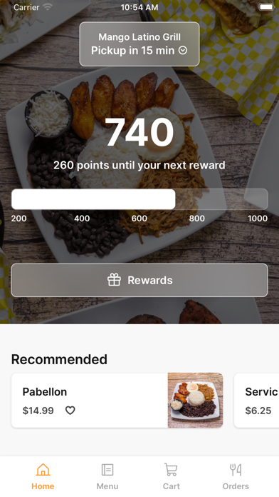 Mango Latino Grill iPhone screenshot 1 - Food & Drink app