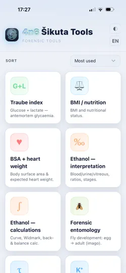 Screenshot von 4n6 Sikuta Tools auf dem iPhone 1