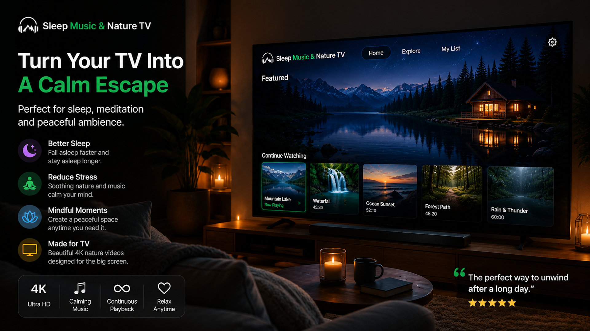 Sleep Music & Nature TV screenshot 6
