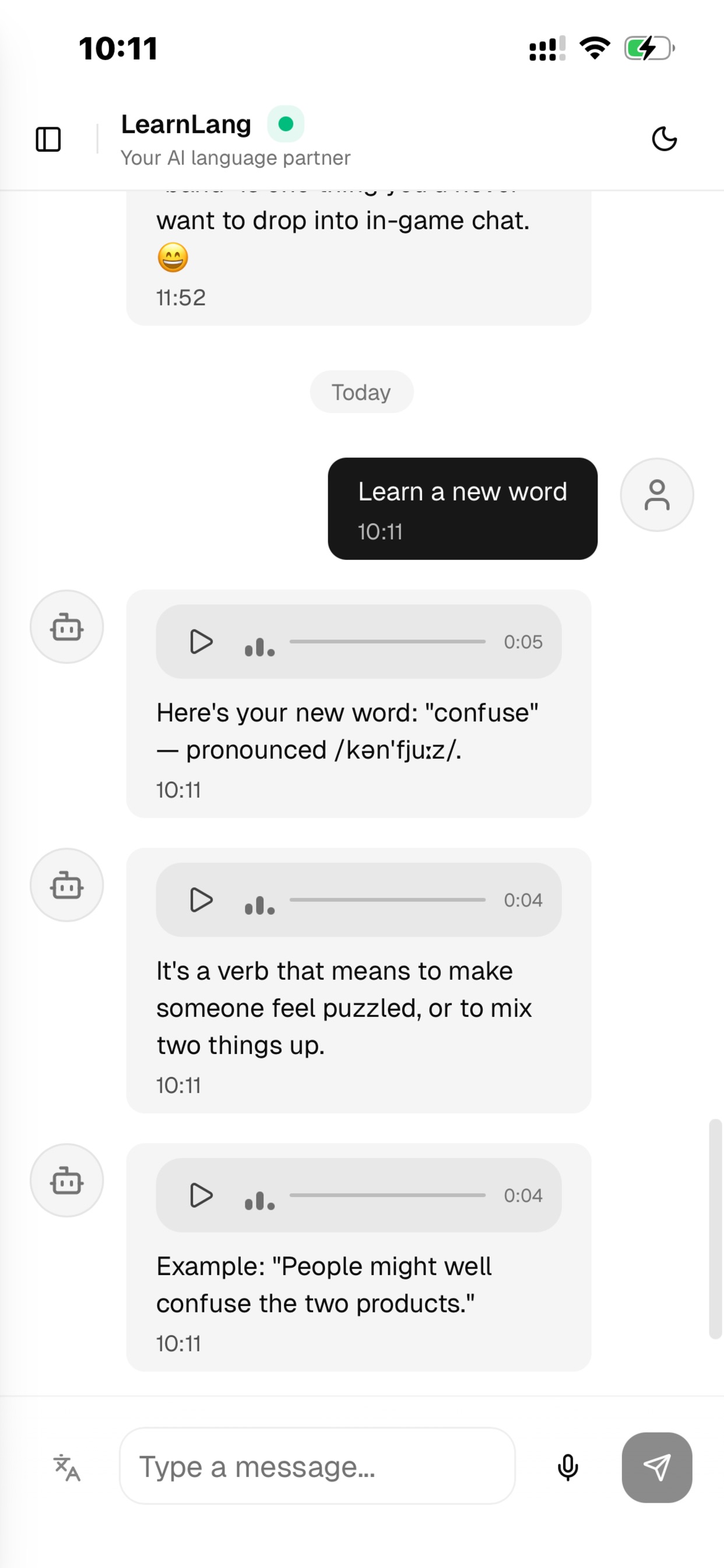 Screenshot 1 of LearnLangAgent