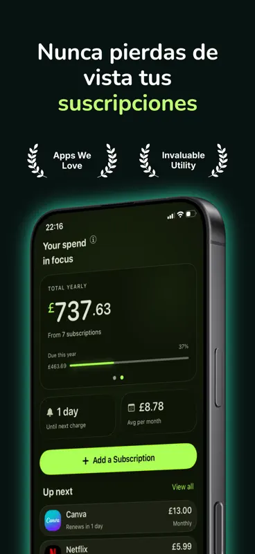 Subscriptions Manager - Subio screenshot 1 of 9