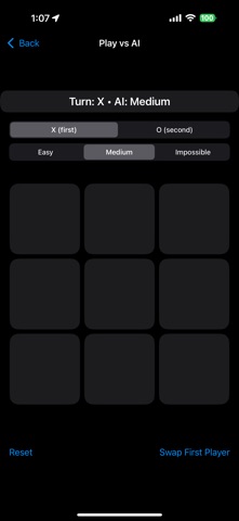 Local Play Tic Tac Toe screenshot