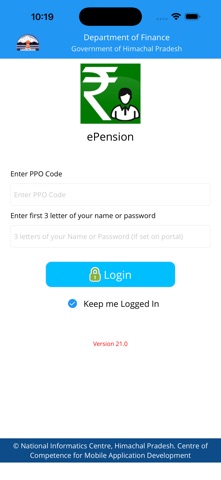 ePension HP Govt Pensioners iPhone screenshot