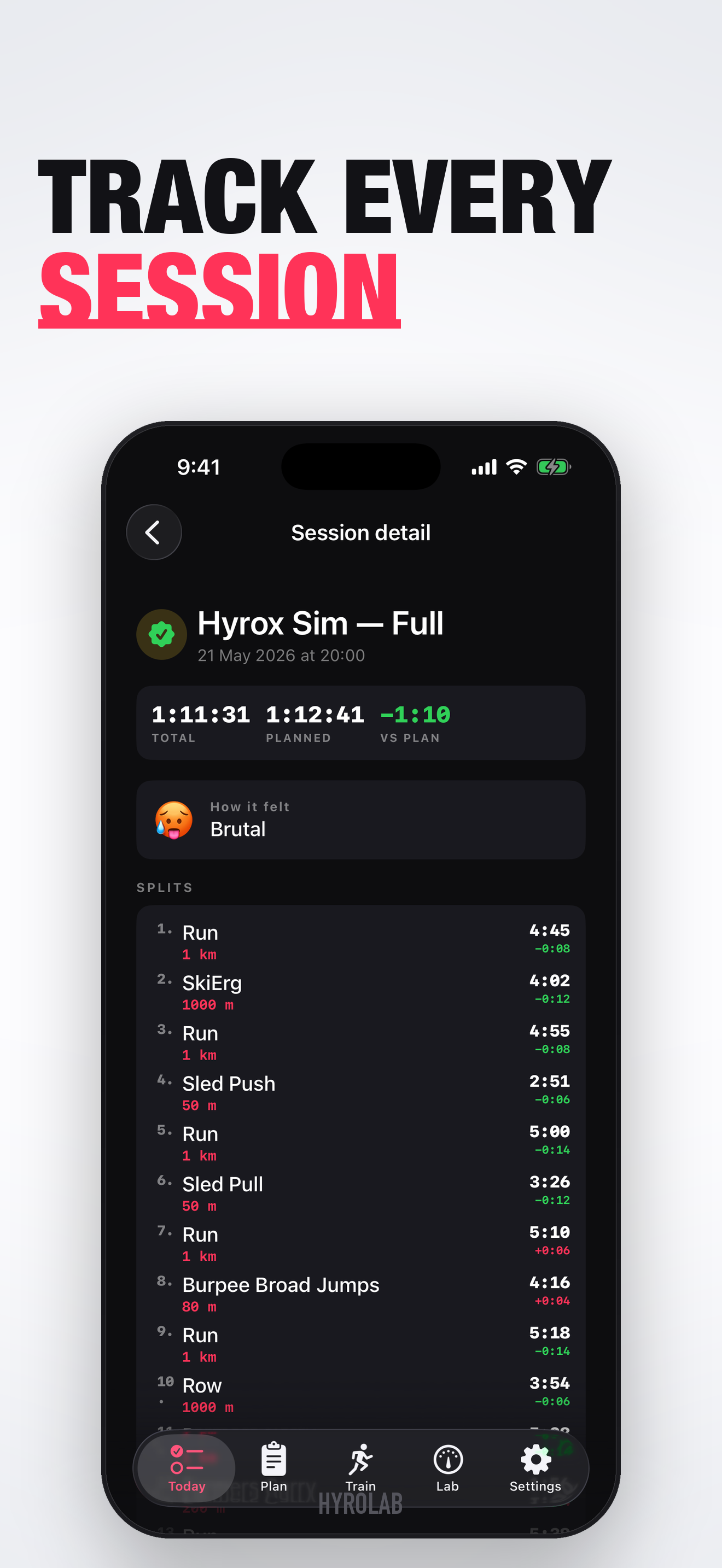 HyroLab: Hyrox Tracker & Coach screenshot 5