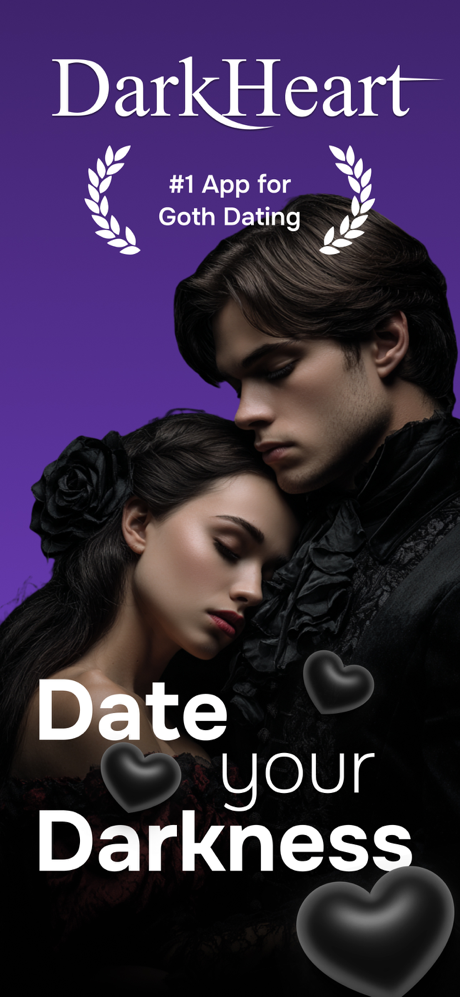 DarkHeart: Goth Dating App screenshot 1