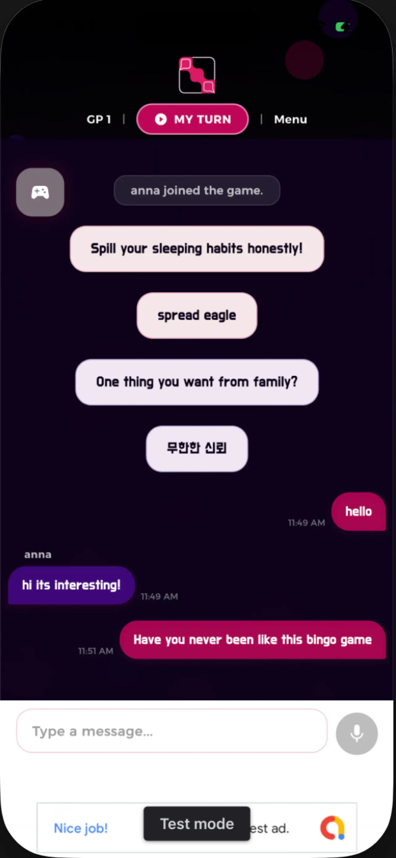 #7. TalkBingo (iOS) By: mijung an
