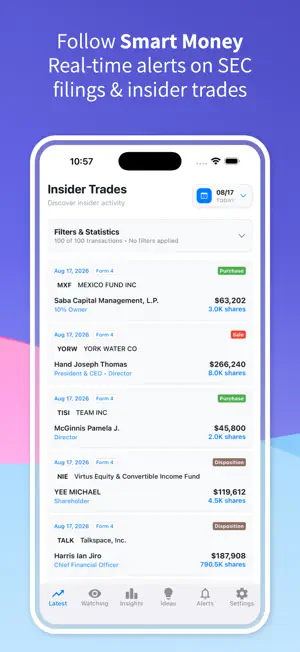 Insider Trades screenshot 1
