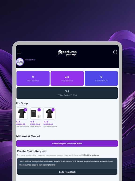 Portuma Connect app screenshot