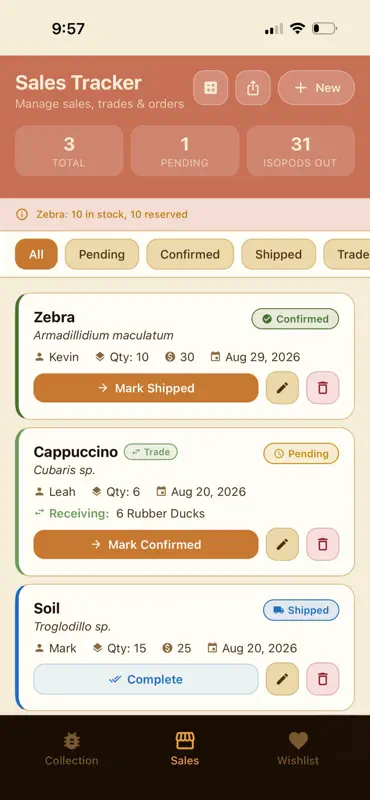 Isopod Collector and Sales screenshot 4 of 10