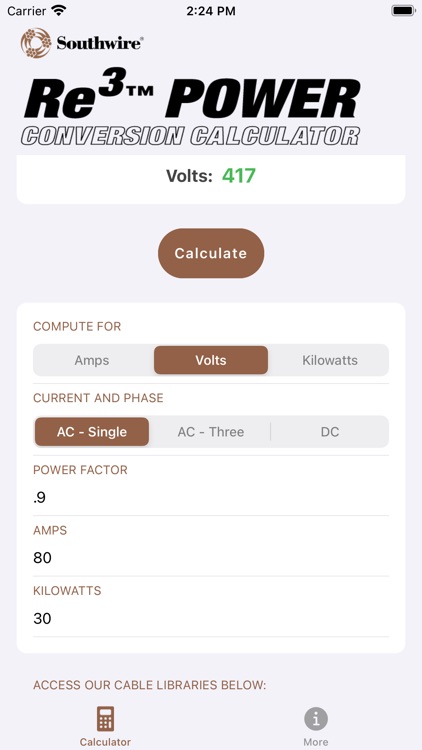 Power Conversion Calc