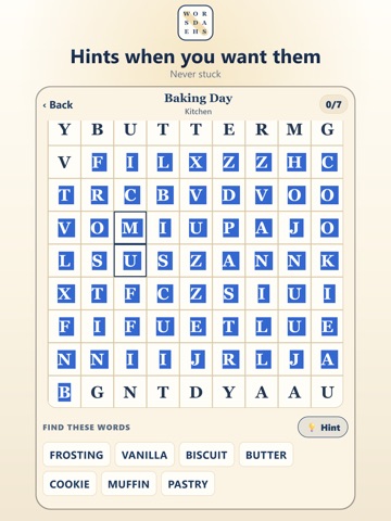 Word Search: Large Print iPad screenshot