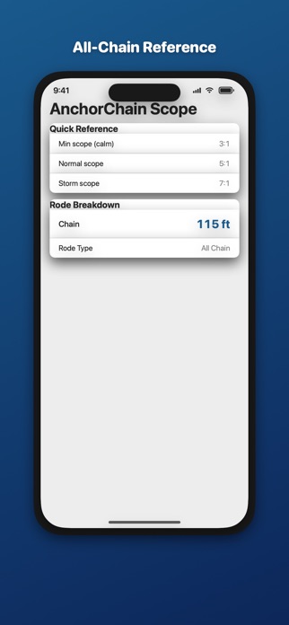 Anchor Chain Scope & Length Screenshot 3 of 3