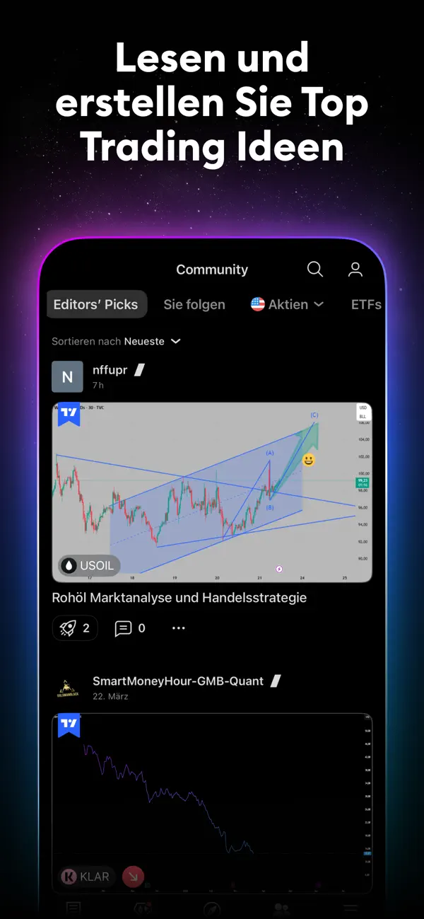 TradingView - Börse & Aktien iPhone App Screenshot 4 – Finanzen