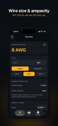 NEC Electrician Calc: VoltKit Screenshot 3 of 6