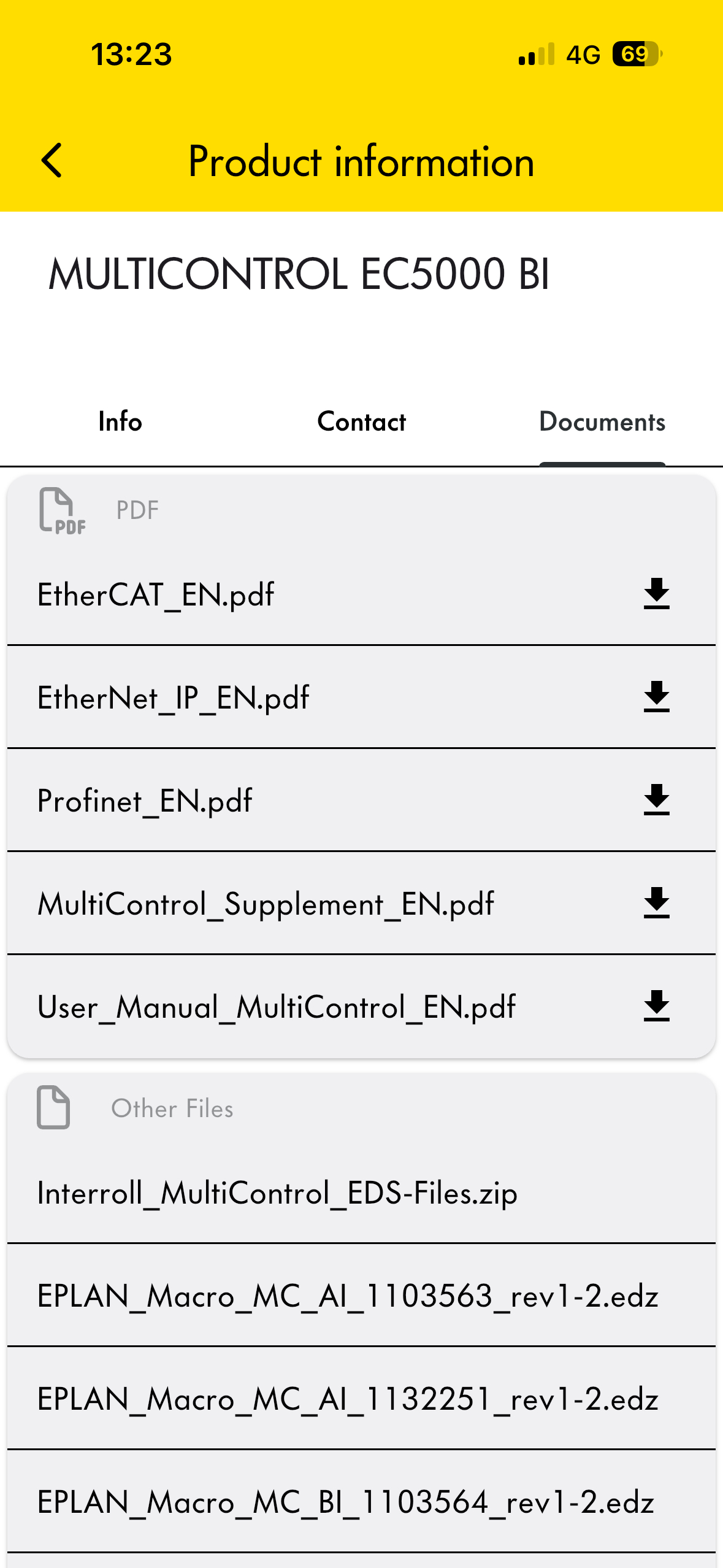 Interroll Product App
