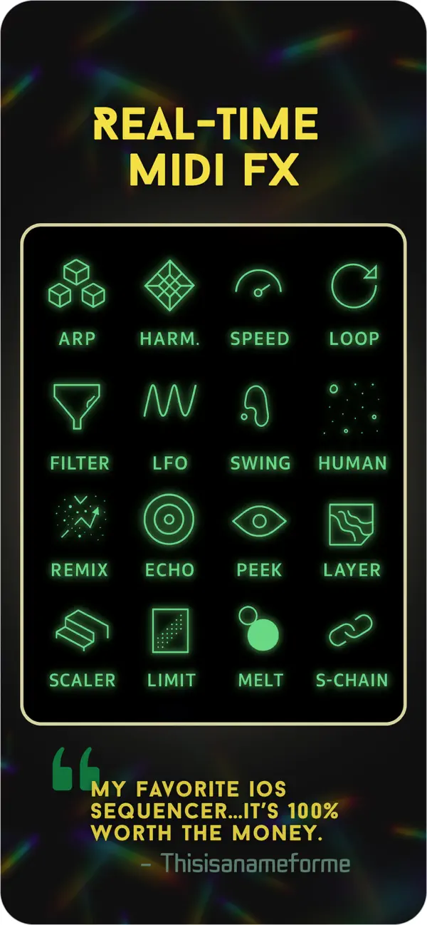 #5. Prism MIDI Sequencer (iOS) De: Tyler Quatraro