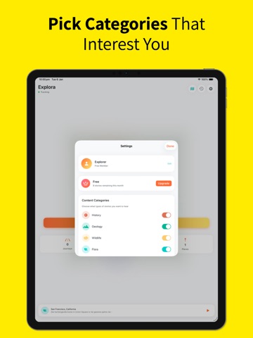 Explora iPad screenshot