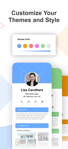 Cardiast Digital Business Card iPhone screenshot
