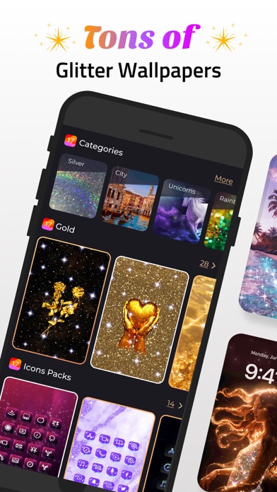 Glitter Wallpapers Lock Screen Screenshot