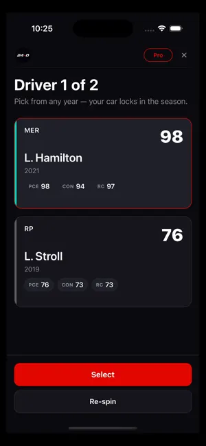 24-0 — Racing Draft Simulator screenshot 4