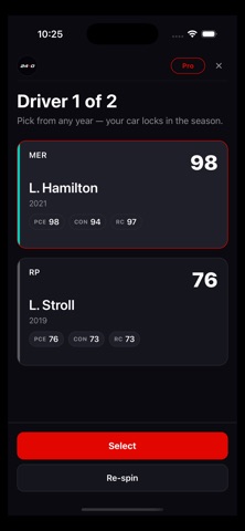 24-0 — Racing Draft Simulator Screenshot 4 of 10