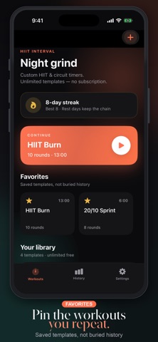 HIIT Interval Timer: Circuit Screenshot 2 of 10