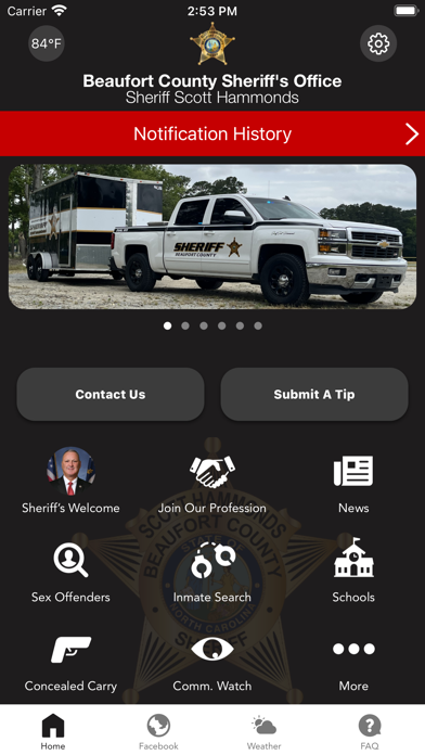 Beaufort County Sheriff NC Screenshot