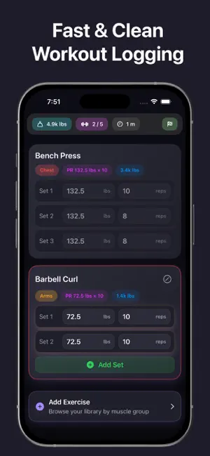 Altrix Gym Log Workout Tracker screenshot 2