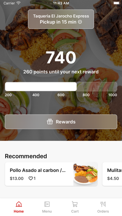 Taqueria El Jarocho Express app screenshot